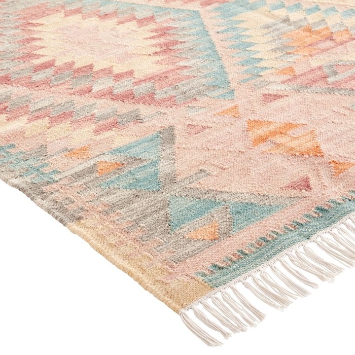 Ковер килим из шерсти Bebera 120x170 разноцветный - лучшие Ковры в INMYROOM