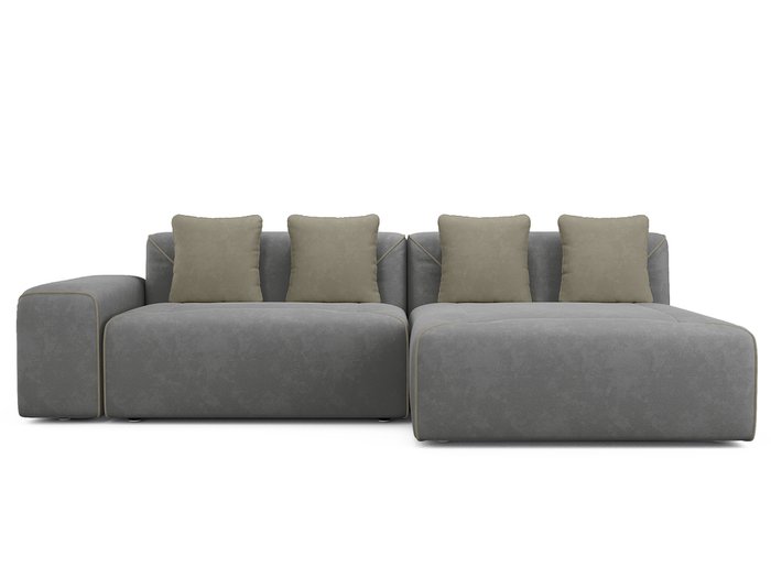 Угловой диван-кровать Portu серого цвета