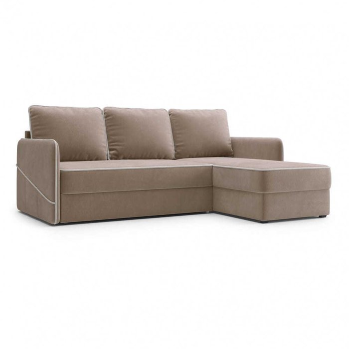 Угловой диван-кровать Симпл светло-коричневого цвета - купить Угловые диваны по цене 86751.0