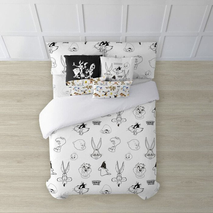 Пододеяльник Looney Tunes Looney B&W Белый black 175 темы 260 x 240 cm Пододеяльник Looney Tunes Looney B&W Белый black 175 темы 260 x 240 cm