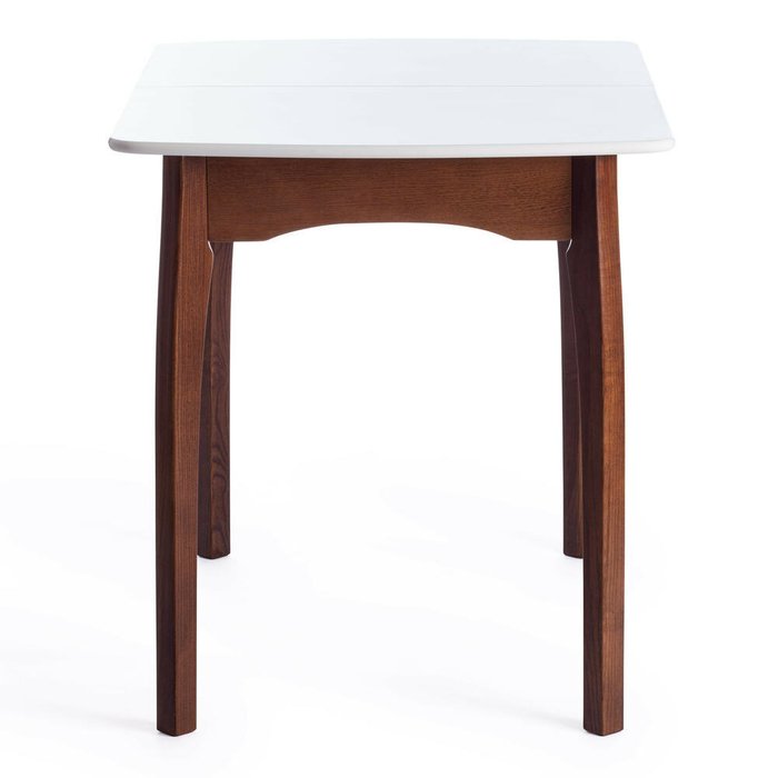 Обеденный раскладной стол Caterina бело-коричневого цвета - купить Обеденные столы по цене 22550.0
