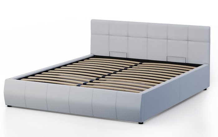 Кровать Венера-1 160х200 белого цвета с подъемным механизмом (экокожа) - купить Кровати для спальни по цене 23056.0