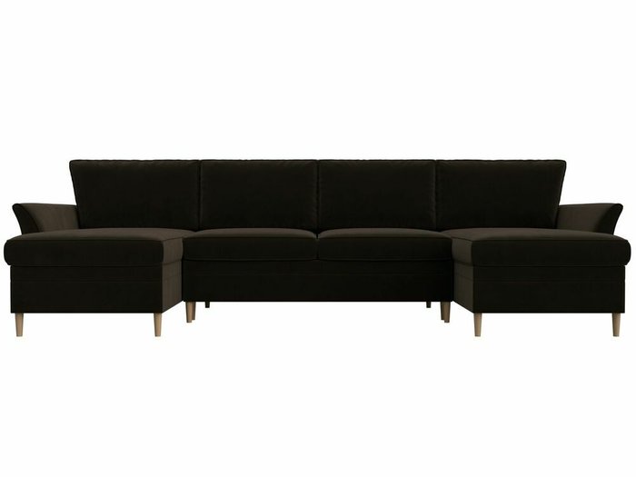 Угловой диван-кровать София темно-коричневого цвета - купить Угловые диваны по цене 69999.0