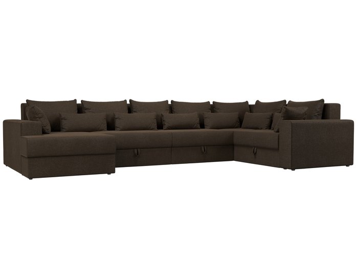 Угловой диван-кровать Мэдисон темно-коричневого цвета 