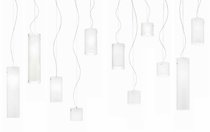 Подвесной светильник Vistosi CILD с плафонами из стекла белого цвета - купить Подвесные люстры по цене 11050.0