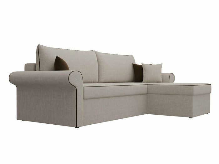 Угловой диван-кровать Милфорд бежевого цвета - лучшие Угловые диваны в INMYROOM
