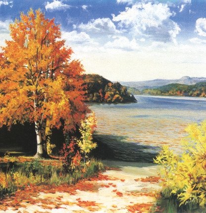 Дизайнерская картина на холсте "Золотая осень"