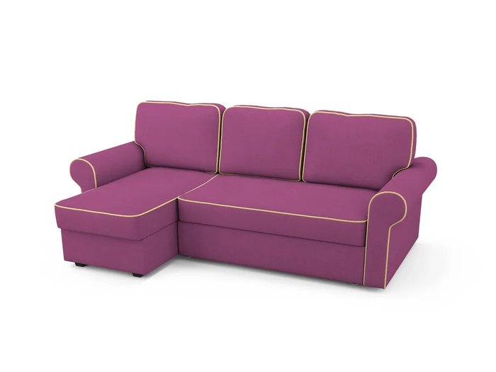Угловой Диван-кровать Tulon левый пурпурного цвета - лучшие Угловые диваны в INMYROOM