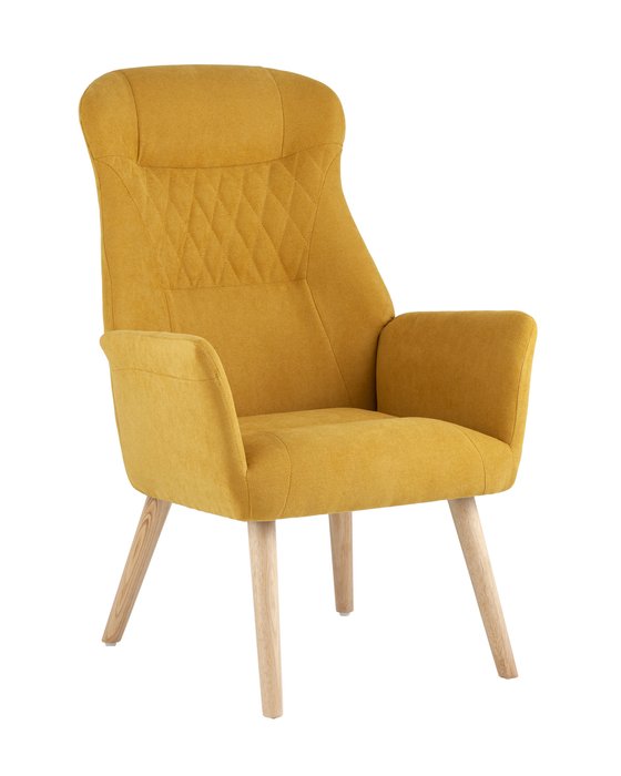 Кресло Парлор желтого цвета
