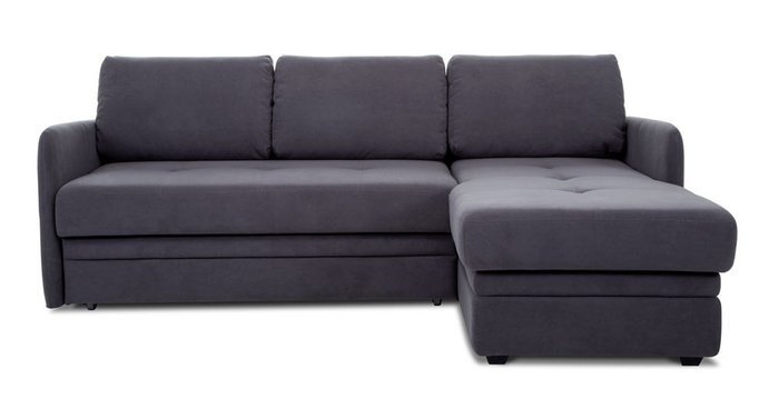 Угловой диван-кровать Флит темно-серого цвета