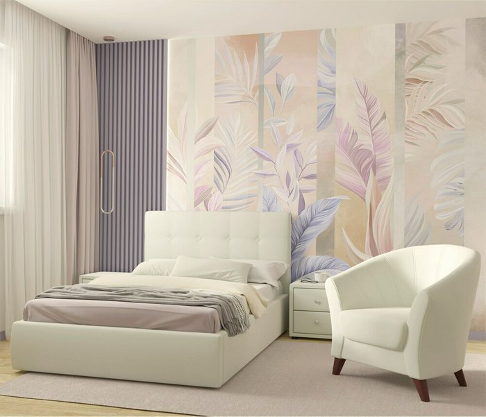 Кровать Selesta 120х200 с матрасом светло-бежевого цвета - купить Кровати для спальни по цене 32700.0