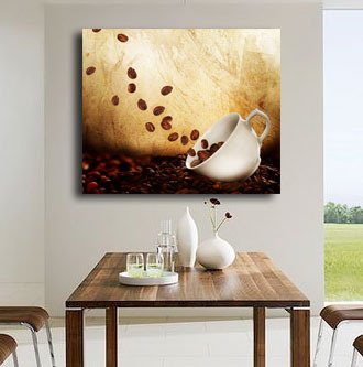 Декоративная картина на холсте "Кофейные зерна" - купить Принты по цене 3390.0
