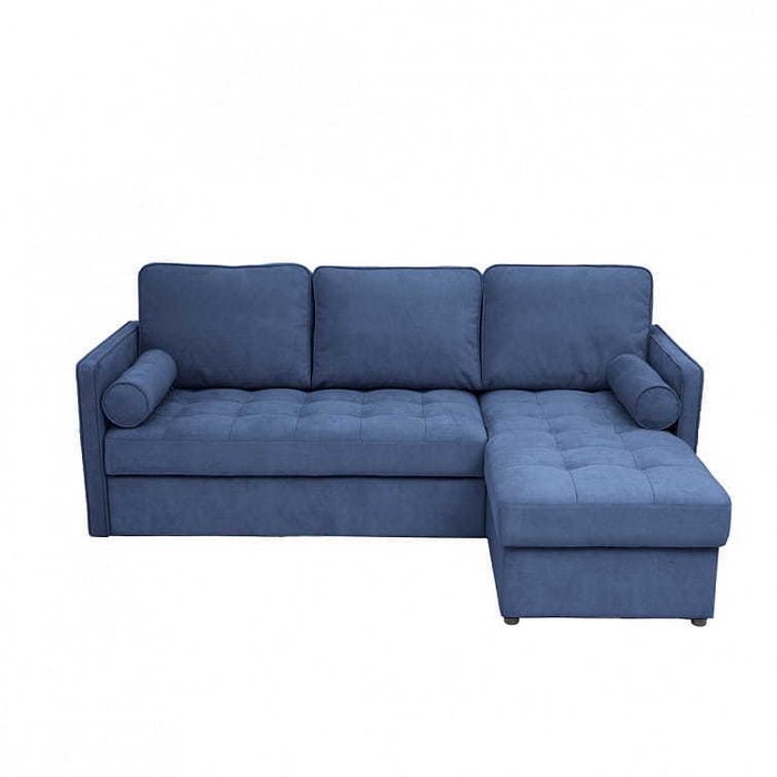 Диван-кровать угловой Лорен синего цвета