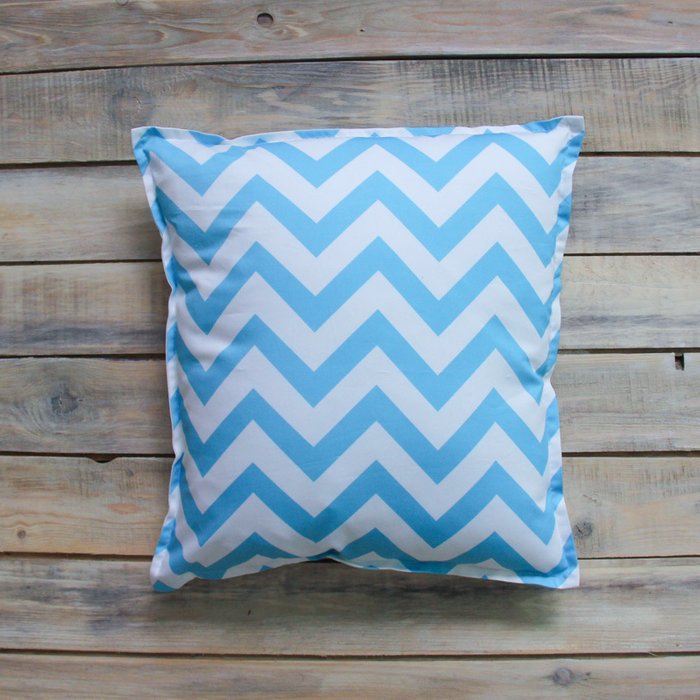 Подушка Blue Zigzag из 100% хлопка Подушка Blue Zigzag из 100% хлопка