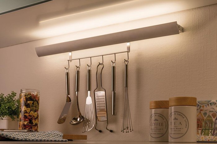 Настенный светодиодный светильник Swing Kitchen Rail серого цвета - лучшие Бра и настенные светильники в INMYROOM