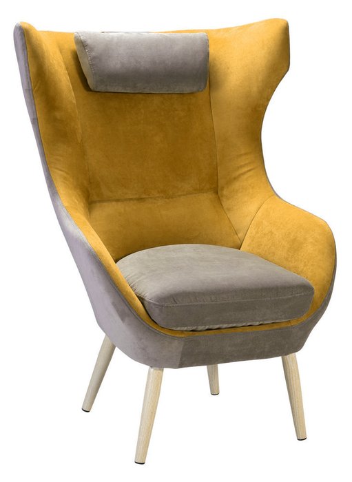 Кресло Сканди желтого цвета