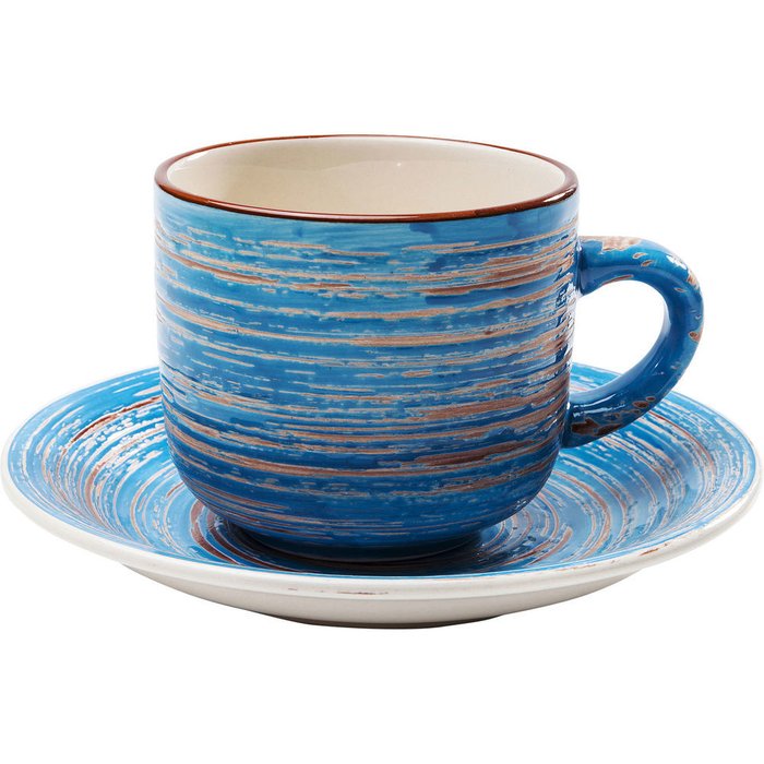 Пара кофейная Swirl синего цвета Пара кофейная Swirl синего цвета
