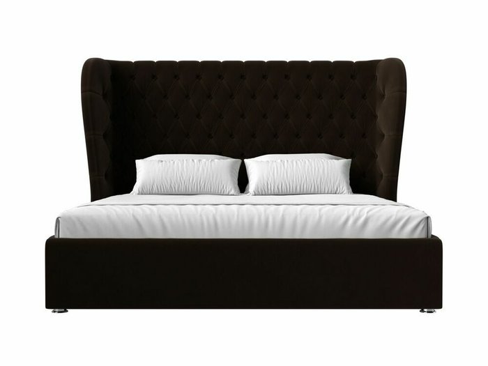 Кровать Далия 200х200 с подъемным механизмом темно-коричневого цвета - купить Кровати для спальни по цене 91999.0