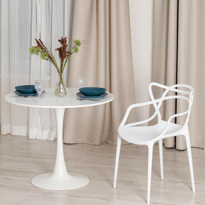 Обеденный стол Tulip белого цвета - лучшие Обеденные столы в INMYROOM