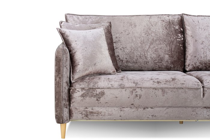 Прямой диван-кровать Йорк Премиум коричневого цвета - лучшие Прямые диваны в INMYROOM