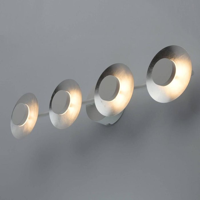 Настенно-потолочный светодиодный светильник Галатея 14 из металла серого цвета - лучшие Бра и настенные светильники в INMYROOM
