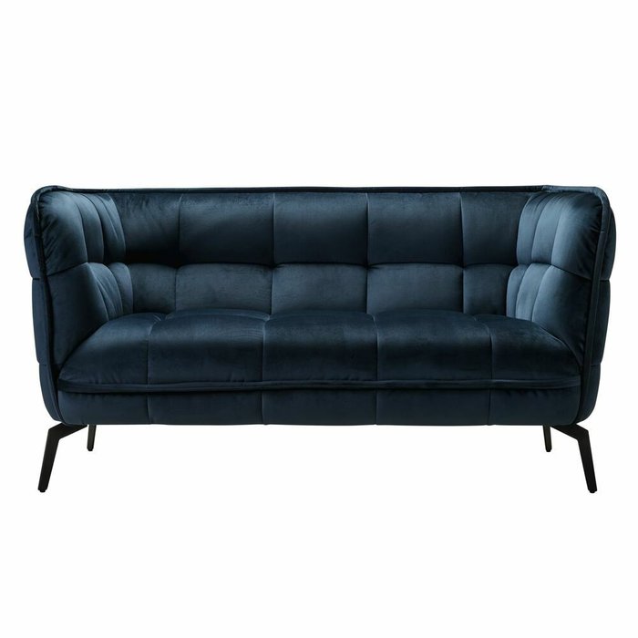 Диван Осло темно-синего цвета - купить Прямые диваны по цене 89900.0