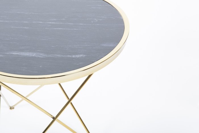 Приставной столик Zarina с основанием золотого цвета - купить Кофейные столики по цене 26390.0