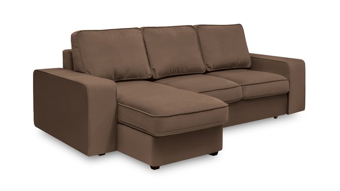 Угловой диван-кровать Монако коричневого цвета - лучшие Угловые диваны в INMYROOM