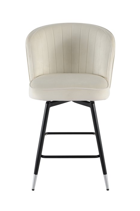 Стул полубарный Грейс серо-бежевого цвета с поворотным механизмом - купить Барные стулья по цене 30030.0