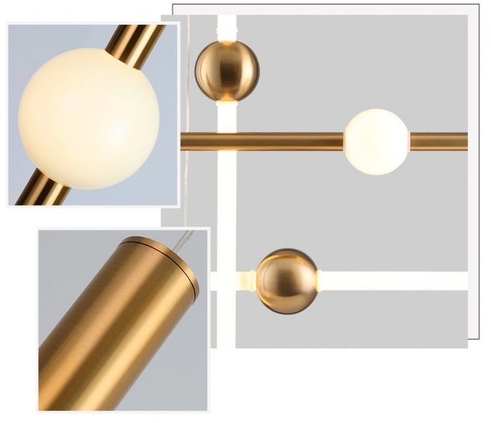 Подвесной светильник Orion из металла золотого цвета - лучшие Подвесные светильники в INMYROOM