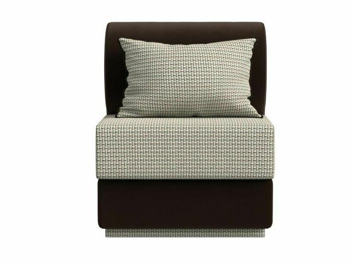 Кресло Кипр коричнево-бежевого цвета - купить Интерьерные кресла по цене 23999.0