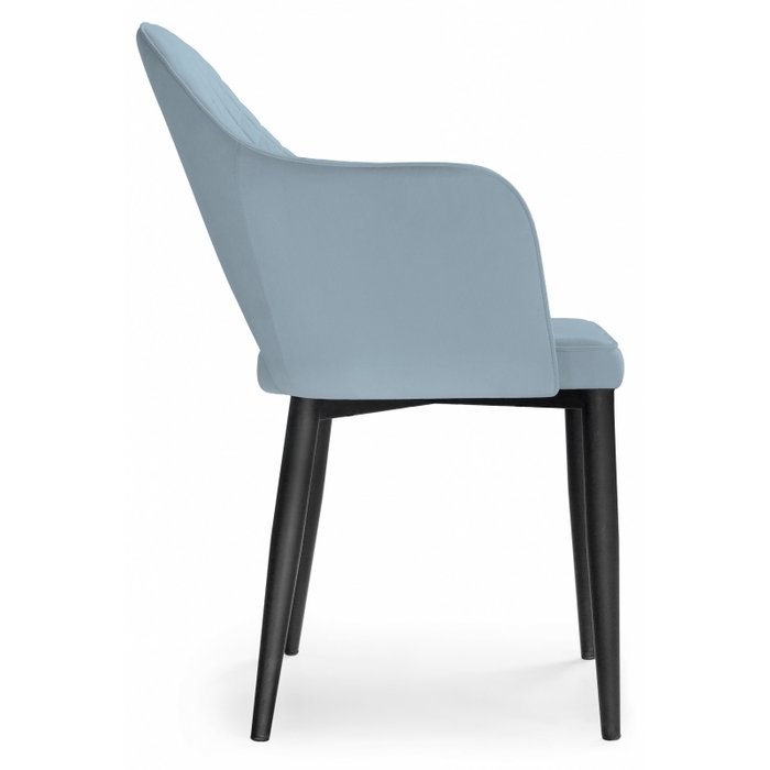 Стул с подлокотниками Vener голубого цвета - лучшие Обеденные стулья в INMYROOM