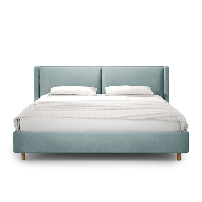 Кровать Iris 200х200 серо-голубого цвета  - купить Кровати для спальни по цене 160650.0
