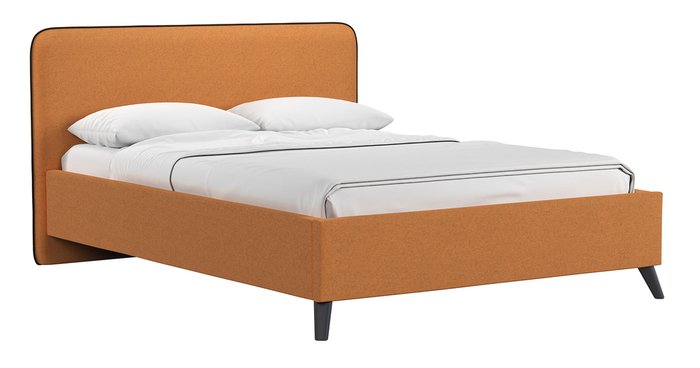 Кровать с подъемным механизмом Миа 140х200 оранжевого цвета