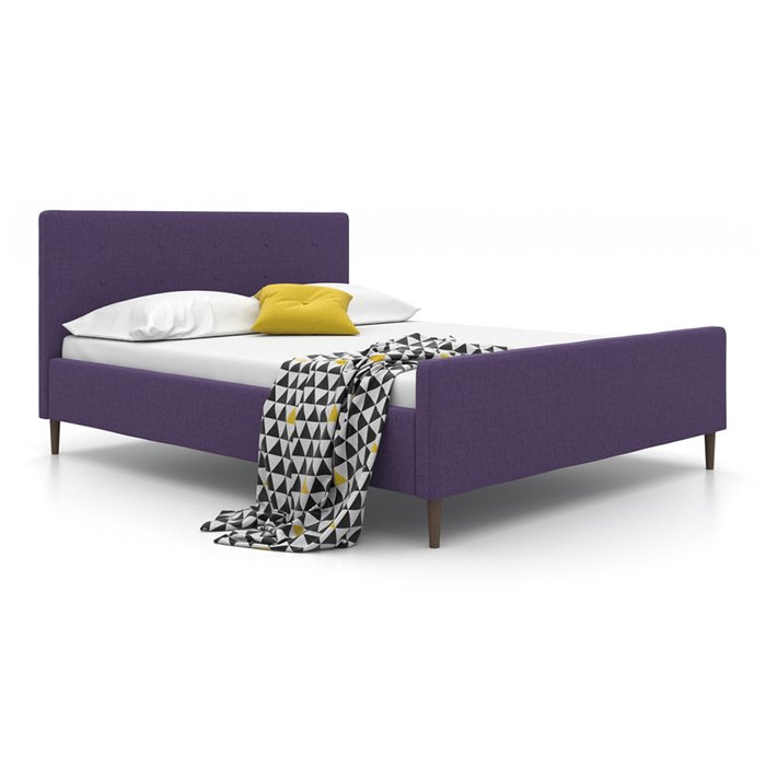 Кровать Scandi на ножках фиолетового цвета 200х200