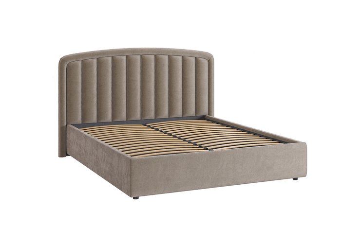 Кровать Сиена 2 160х200 серо-коричневого цвета без подъемного механизма  - лучшие Кровати для спальни в INMYROOM