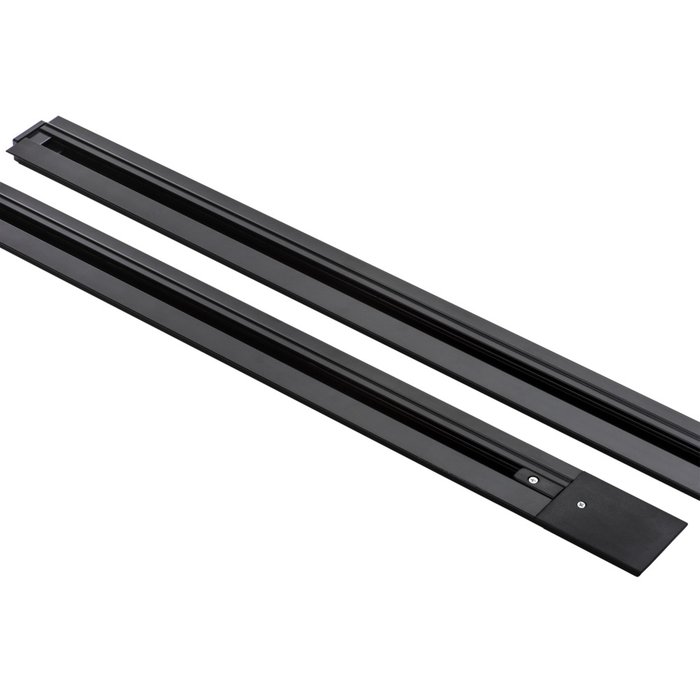 Трек 2-контакт 1-фазный встраиваемый BARRA2м, ЧЕРНЫЙ МАТОВЫЙ (питание и заглушка в комплекте) - лучшие Шинопровод в INMYROOM Трек 2-контакт 1-фазный встраиваемый BARRA2м, ЧЕРНЫЙ МАТОВЫЙ (питание и заглушка в комплекте) - лучшие Шинопровод в INMYROOM