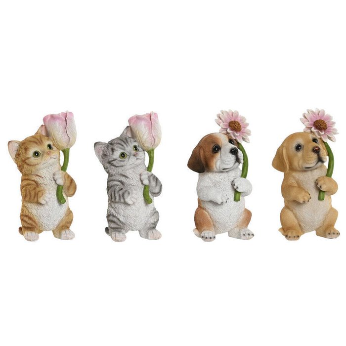 Декоративная фигура Home ESPRIT Разноцветный Животные 10,5 X 9 X 18,5 cm (4 штук) Декоративная фигура Home ESPRIT Разноцветный Животные 10,5 X 9 X 18,5 cm (4 штук)