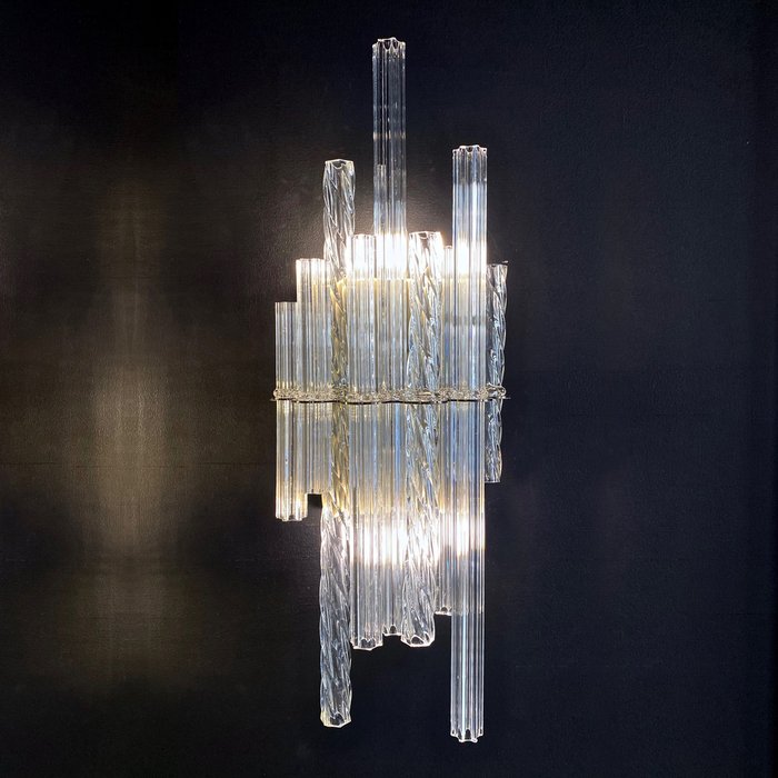 Настенный светильник Manhattan из стеклянных трубок прозрачного цвета - купить Бра и настенные светильники по цене 14985.0