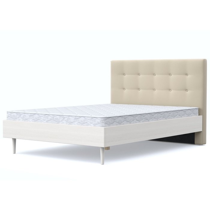 Кровать Альмена 120x200 светло-бежевого цвета - лучшие Кровати для спальни в INMYROOM