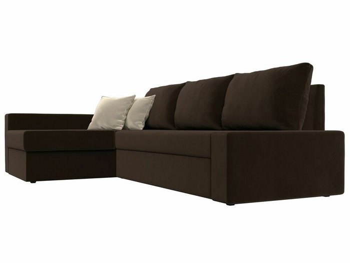 Угловой диван-кровать Версаль коричневого цвета левый угол - лучшие Угловые диваны в INMYROOM