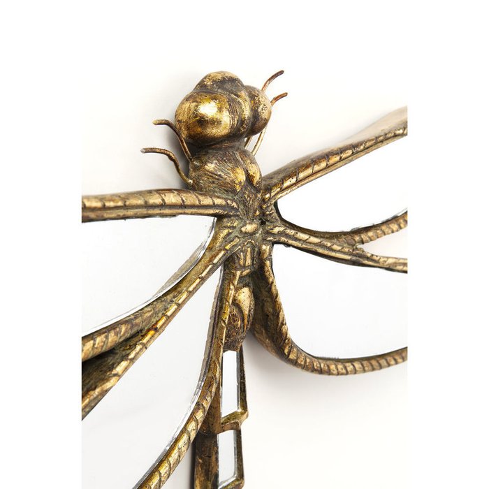 Украшение настенное Dragonfly золотого цвета - лучшие Декор стен в INMYROOM