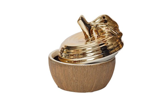 Шкатулка для украшений "Яблоко" золотая - купить Шкатулки по цене 720.0
