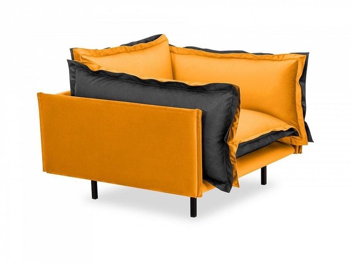 Кресло Barcelona серо-желтого цвета - лучшие Интерьерные кресла в INMYROOM