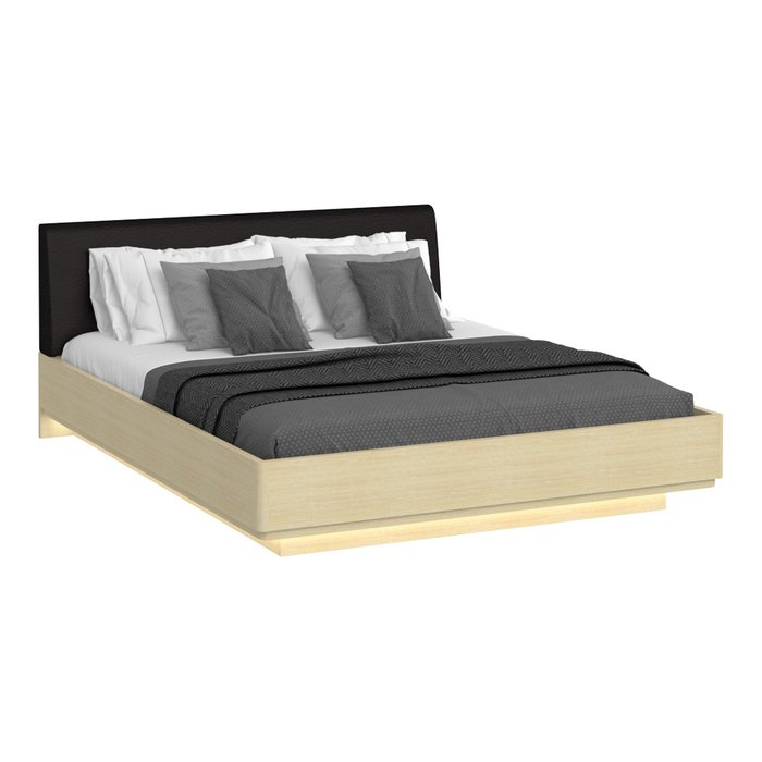 Кровать Элеонора 160х200 с изголовьем черного цвета и подъемным механизмом - купить Кровати для спальни по цене 53568.0