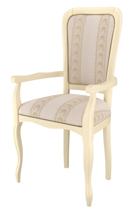 Стул-кресло деревянный Дезире бежевого цвета