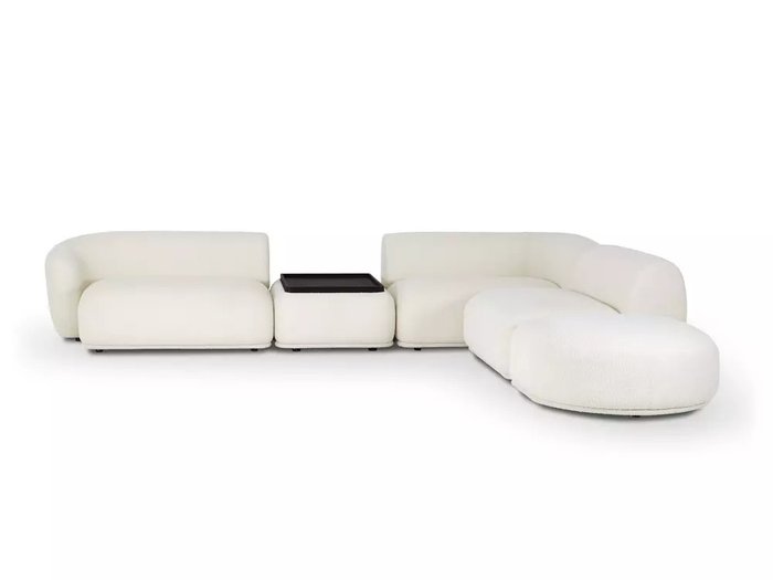 Угловой модульный диван Fabro белого цвета - купить Угловые диваны по цене 426600.0