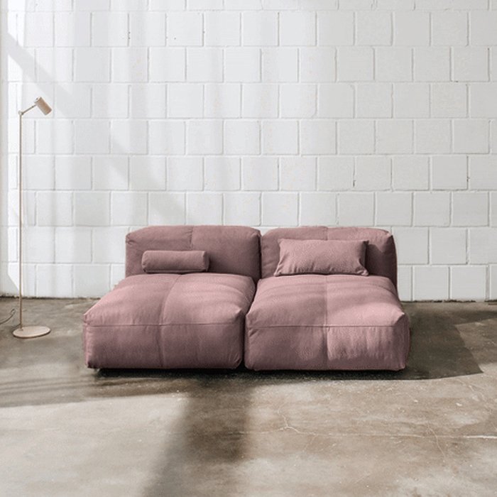 Прямой диван Фиджи темно-розового цвета - лучшие Прямые диваны в INMYROOM
