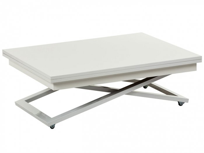 Стол-трансформер Cross GLS цвета белый глянец  - лучшие Обеденные столы в INMYROOM