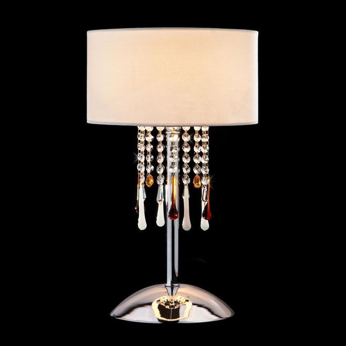 Настольная лампа Glamour Strotskis с белым абажуром  - купить Настольные лампы по цене 4490.0